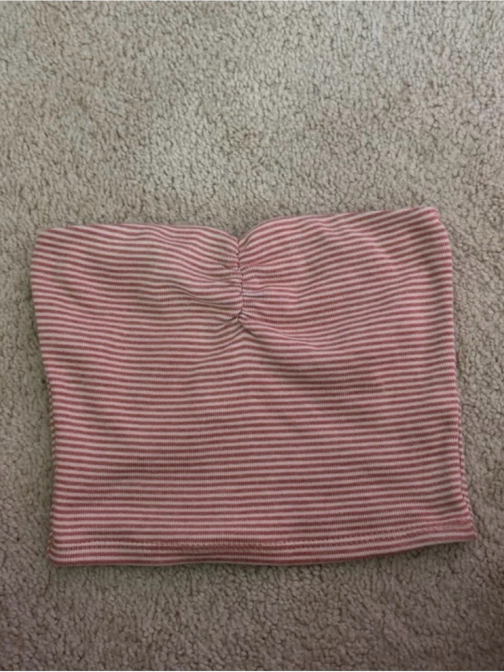 Pink Striped Tube Top
